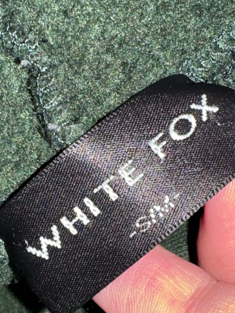 White Fox Forest Green Logo Hoodie sweatshirt hooded sweater - Picture 3 of 3